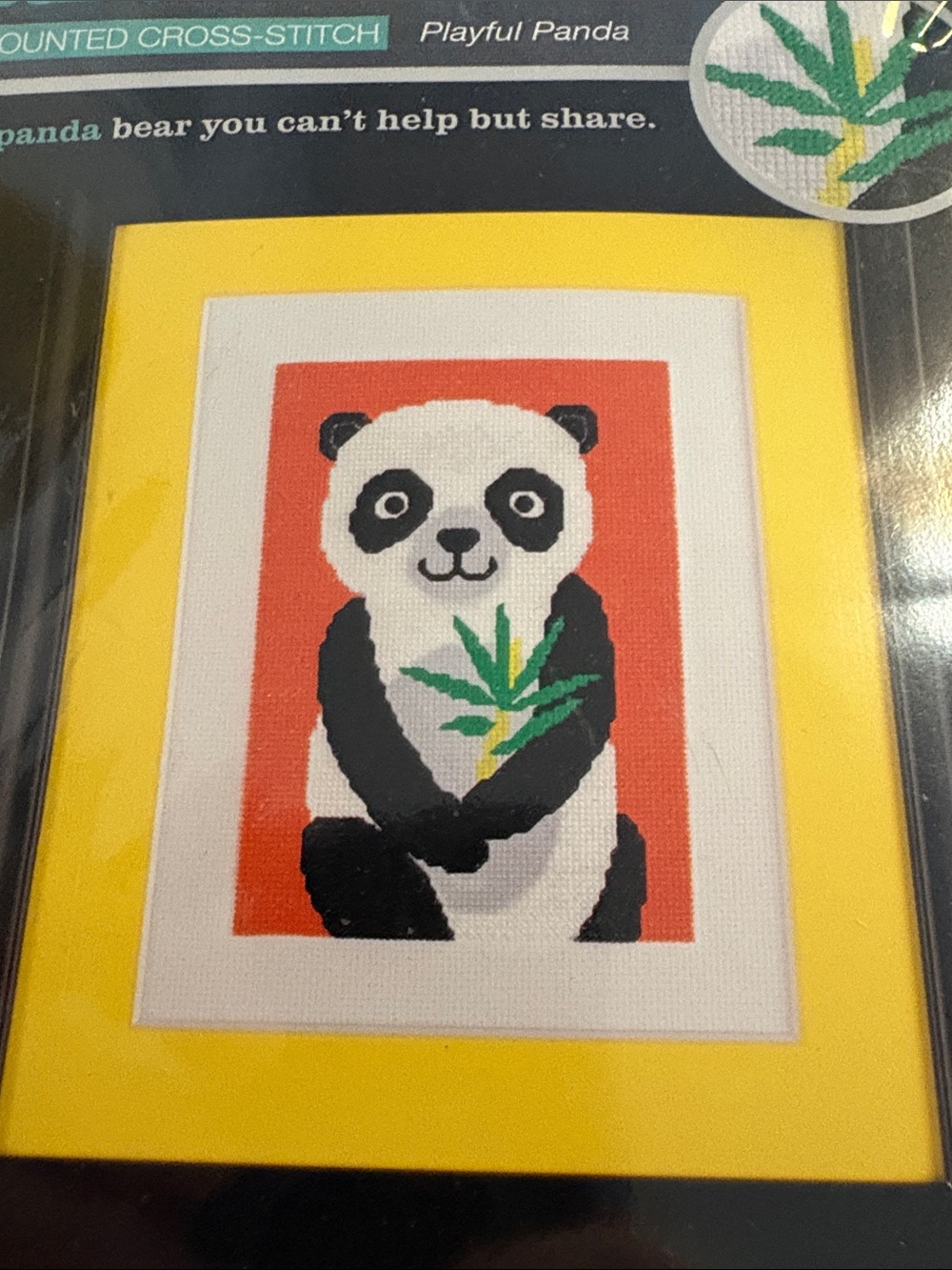 Playful Panda Cross stitch kit